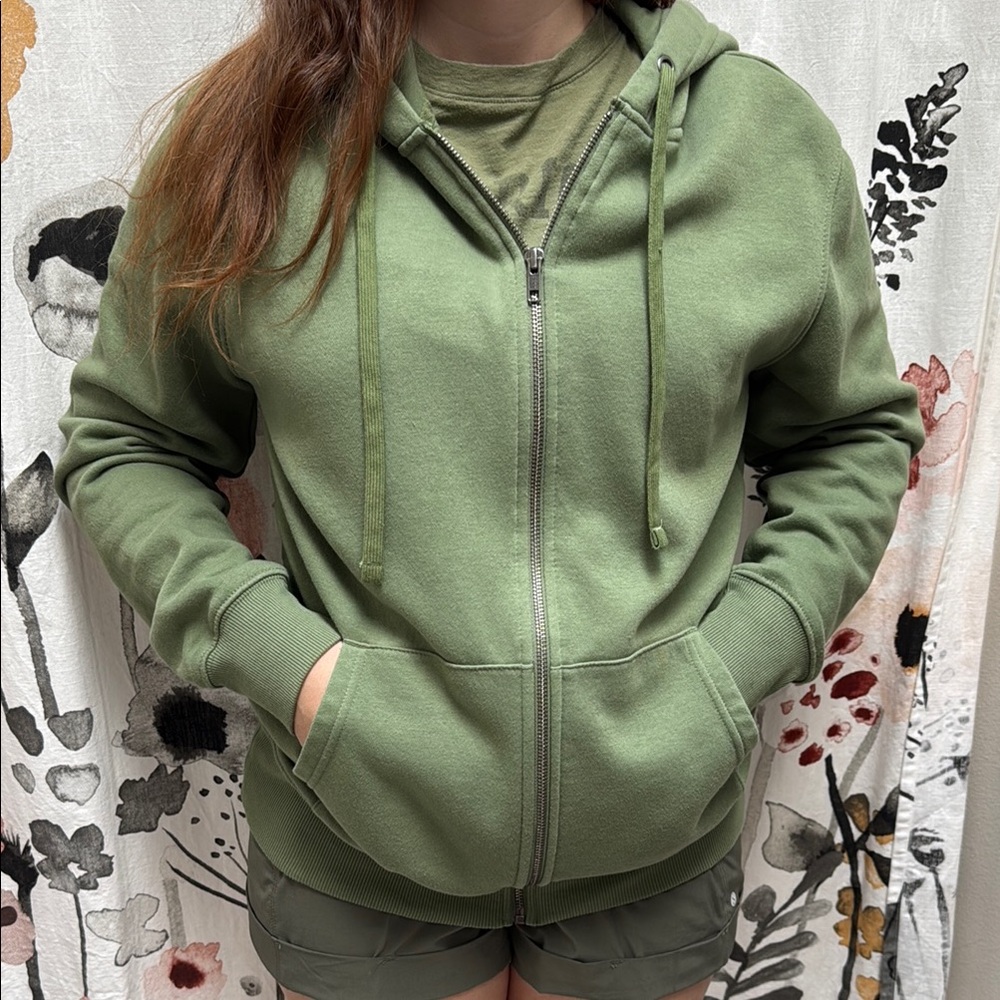 Men’s Goodfellow & Co Olive Green Zip Up Jacket with Hood. Size M. - Picture 2 of 9
